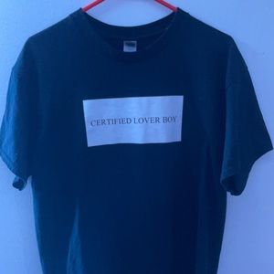 Custom made “certified lover boy” shirt